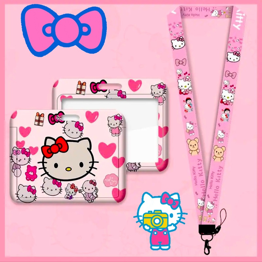 NEW Hello Kitty Lanyard Card/ID Holder